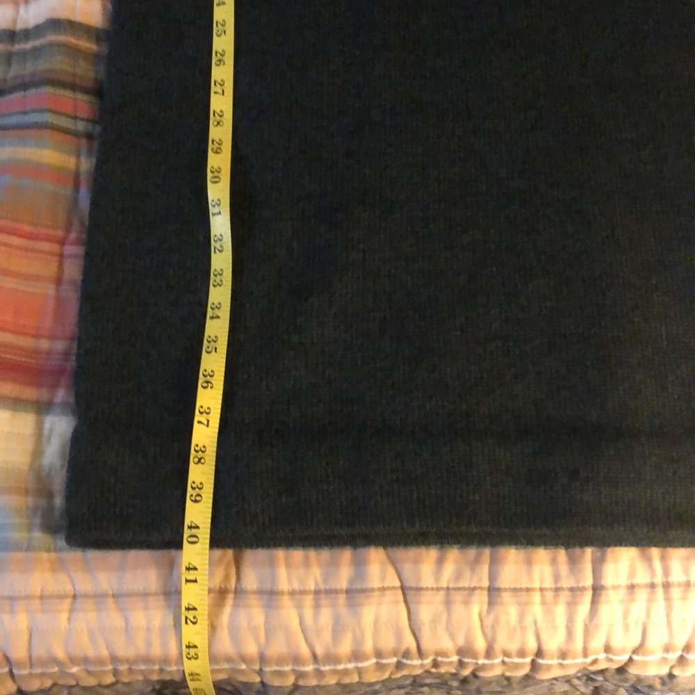 Vintage knit wool sweater dress, dark green - Picture 10 of 12